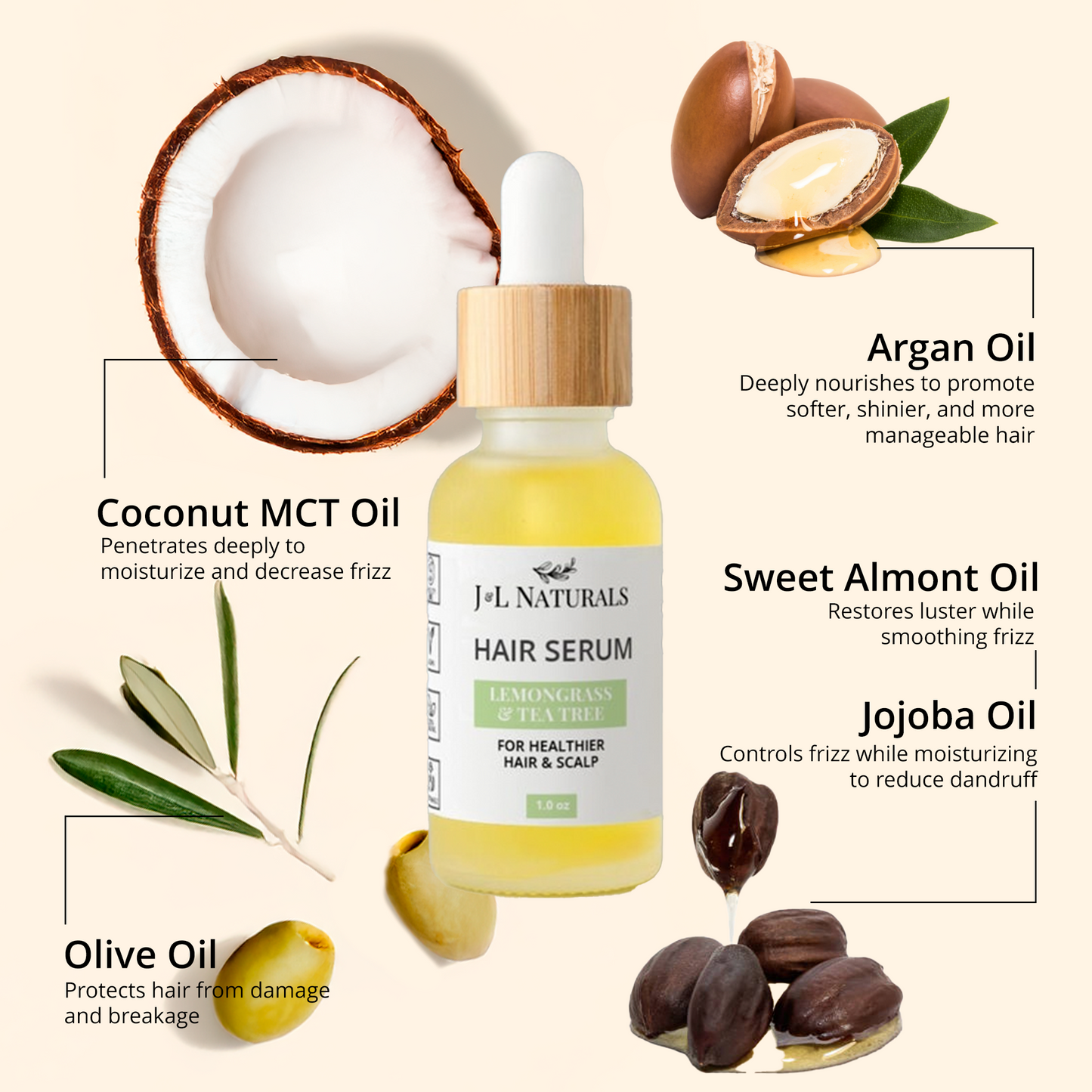 J & L Naturals Hair Serum